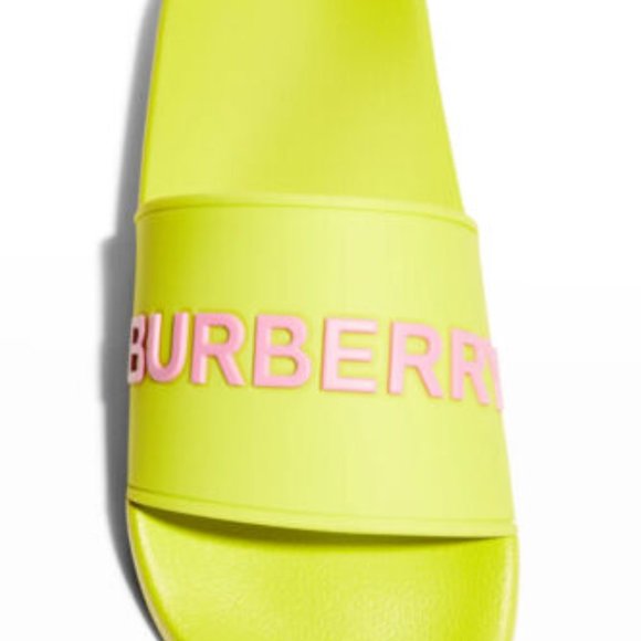 BURBERRY Furley Logo Slide Sandals - Picture 4 of 5